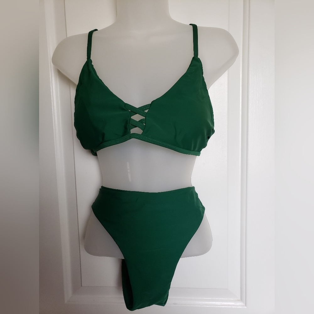 Cupshe Green Bikini sz M
